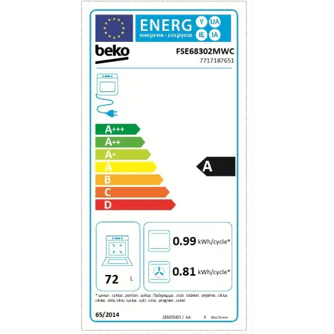 Cuisinière dessus induction BEKO FSE68302MWC - 7