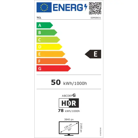 Tv led 50'' TCL 50P69K - 2