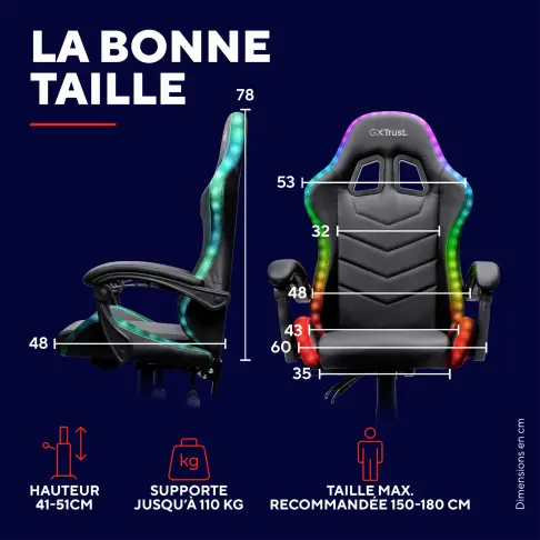 roniq.fauteuil gaming.regl haut.rvb.noir - 10