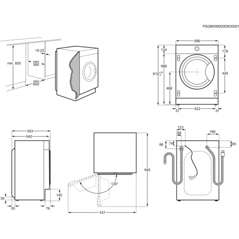 Lave-linge intégrable ELECTROLUX EW7F1482BI - 7