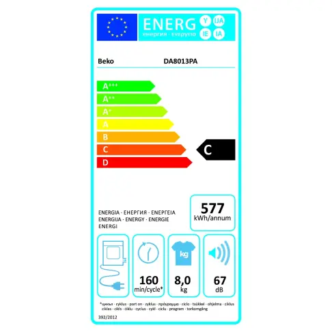 Sèche-linge frontal BEKO DA8013PA - 10