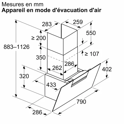 Hotte décorative BOSCH DWK87FN60 - 6