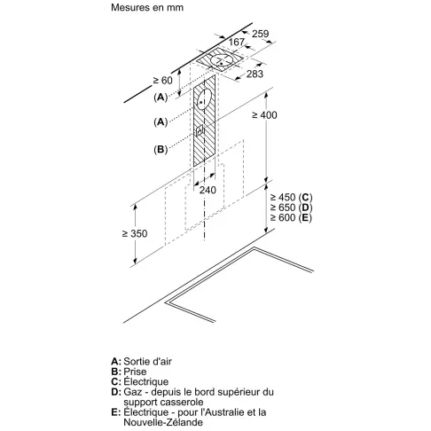 Hotte décorative BOSCH DWK87FN60 - 9