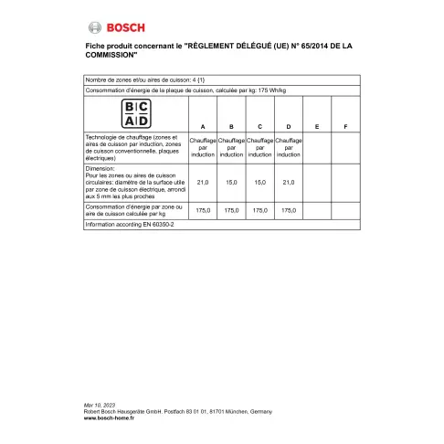 Table aspirante BOSCH PIE611B15E - 7