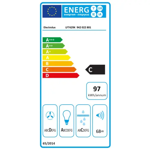 Hotte décorative ELECTROLUX LFT429X1 - 8