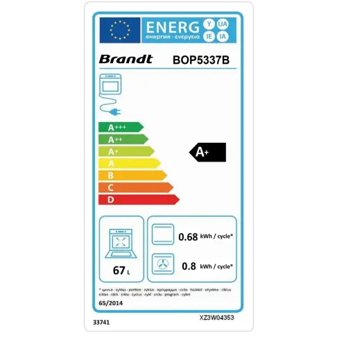 Four pyrolyse BRANDT BOP5337B - 6