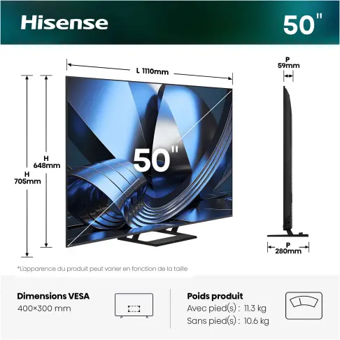 Tv led 50'' HISENSE 50U7SE - 2