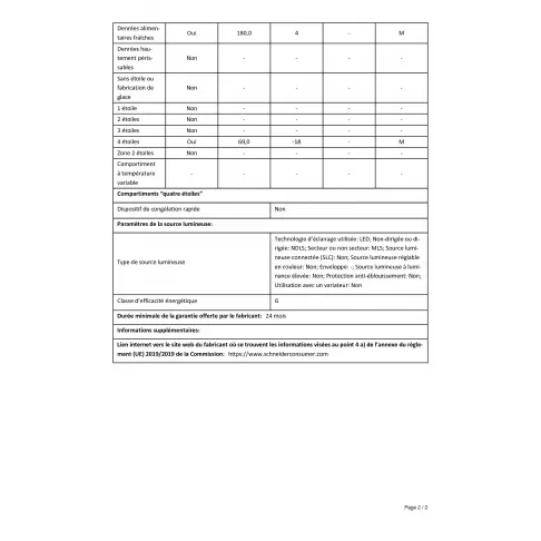 Réfrigérateur combiné inversé SCHNEIDER PEM SCCB 250 VR - 6