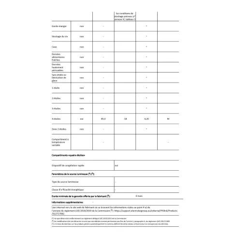 Congélateur armoire FAURE FYAN 8 FW 1 - 3