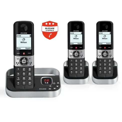 Téléphone sans fil ALCATEL F890VOICETRIONOIR - 1