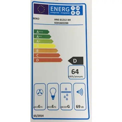 Hotte visière BEKO HNS61212XH - 3