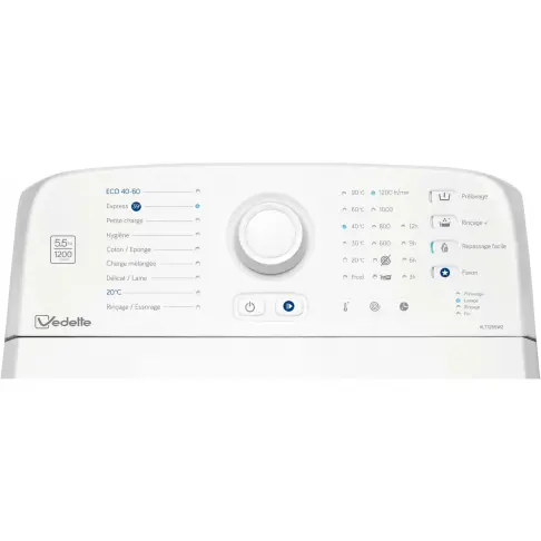 Lave linge top VEDETTE VLT1255W2 - 3