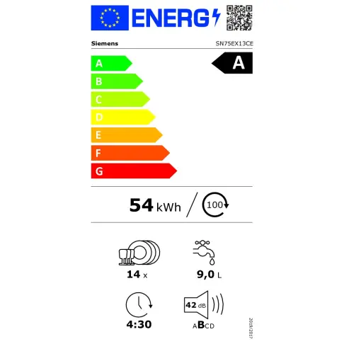 Lave-vaisselle tout intégré 60 cm SIEMENS SN75EX13CE - 13