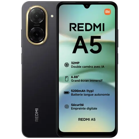 Smartphone XIAOMI REDMIA5NOIR64GO - 1