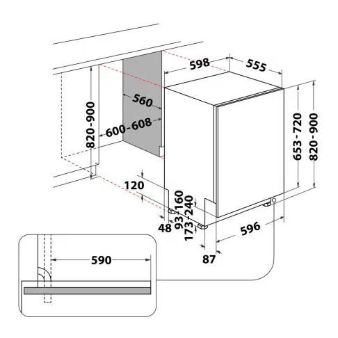 Lave-vaisselle tout intégré 60 cm WHIRLPOOL WRIC3C34PE - 4