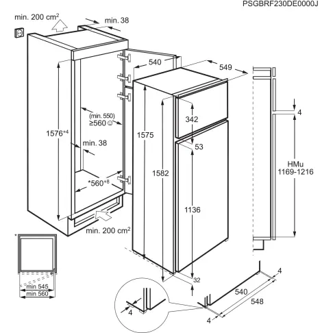 Réfrigérateur intégré 2 portes ELECTROLUX KTS5LE16S - 9