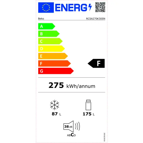 Réfrigérateur combiné inversé BEKO RCSA 270 K 30 SN - 9