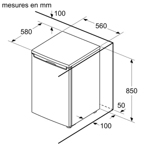 Réfrigérateur table top BOSCH KTR15NWEB - 4