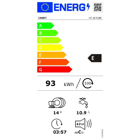 Lave-vaisselle 60 cm CANDY CF4E7L0W - 9