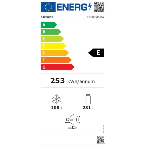 Réfrigérateur combiné inversé SAMSUNG RB34J3515WW - 4
