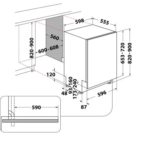 Lave-vaisselle tout intégré 60 cm WHIRLPOOL WKIC 3 C 26 - 5