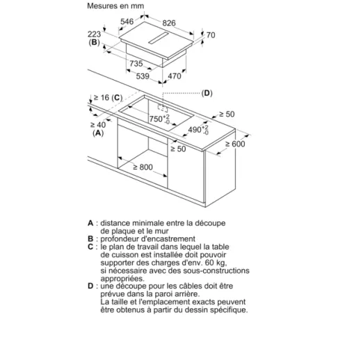Table à induction aspirante NEFF T 58 TL 6 EN 2 - 7