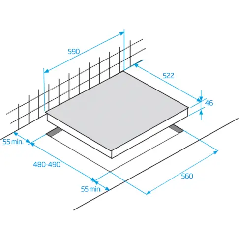 Table verre BEKO HILG 64221 S - 2