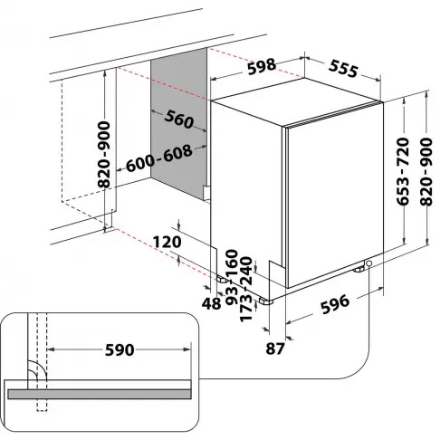 Lave-vaisselle tout intégré 60 cm WHIRLPOOL WKCIO 3 T 133 PFE - 10