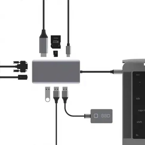 Connectique data AKASHI ALTHUB9IN1TC - 5