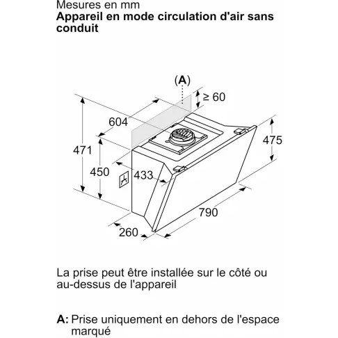 Hotte décorative BOSCH DWK81AN20 - 9