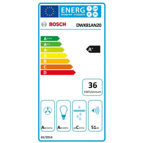 Hotte décorative BOSCH DWK81AN20 - 13