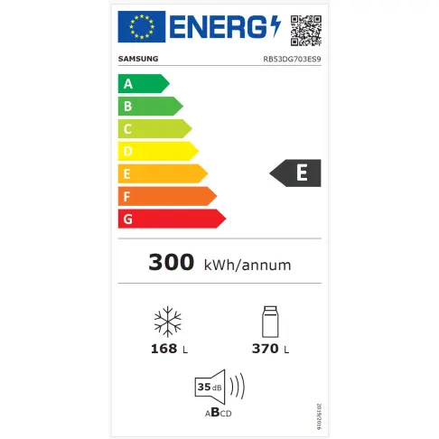 Réfrigérateur combiné inversé SAMSUNG RB53DG703ES9 - 8