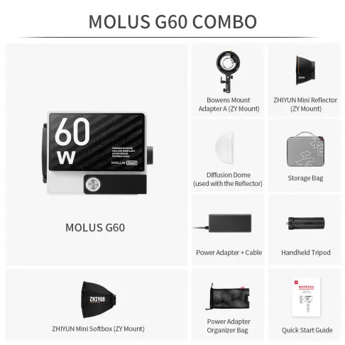 Torche led ZHIYUN MOLUS G 60 COMBO - 8