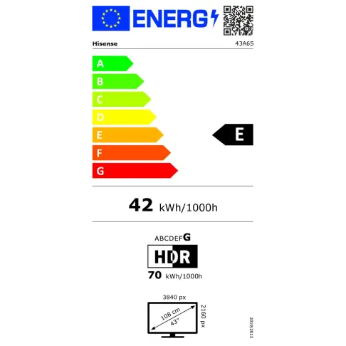 Télé led 43'' HISENSE 43A6S - 18