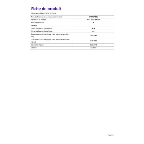 Four pyrolyse WHIRLPOOL W 11 OM 14 MS 2 P - 2