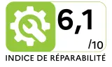 Aspirateur balai DOMOCLIP DO244SV - Indice de réparabilité