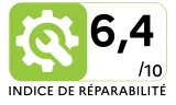 Aspirateur traineau avec sac MIELE COMPACTC1HARDFLOORECOLINE - Indice de réparabilité