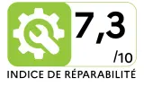 Indice de réparabilité Lave-vaisselle 45 cm BRANDT DFS 1010 B - Indice de réparabilité
