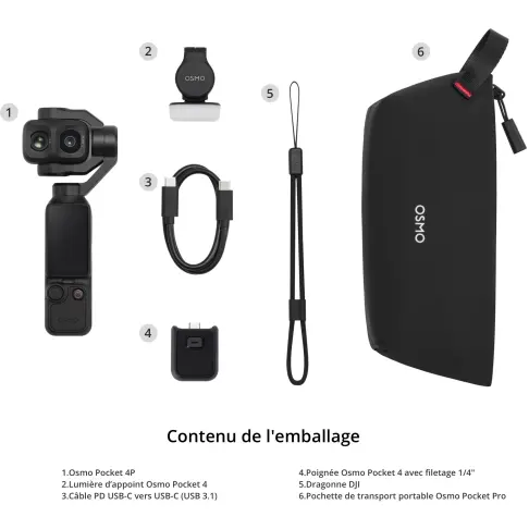 Caméra action DJI OSMO POCKET 4 P STANDARD COMBO - 9