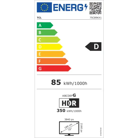 Tv led 75'' TCL 75C89K - 4