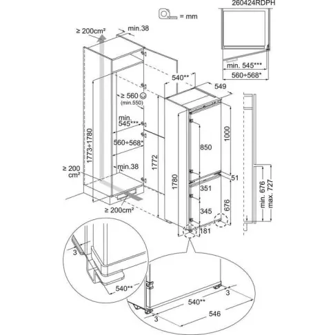 Réfrigérateur combiné intégré ELECTROLUX ENA7CE18S1 - 5