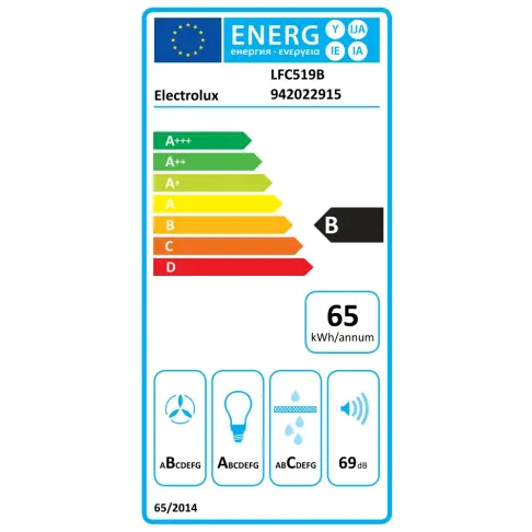Hotte décorative murale ELECTROLUX LFC519B - 7