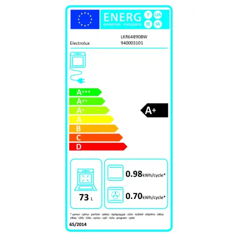 Cuisinière dessus vitrocéramique ELECTROLUX LKR64890BW - 10